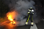 Melding 23.28 Prio 1 Brand Wegvervoer Personenauto Lutkepost Buitenpost